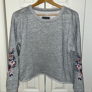 Embroidered Flower Sweatshirt